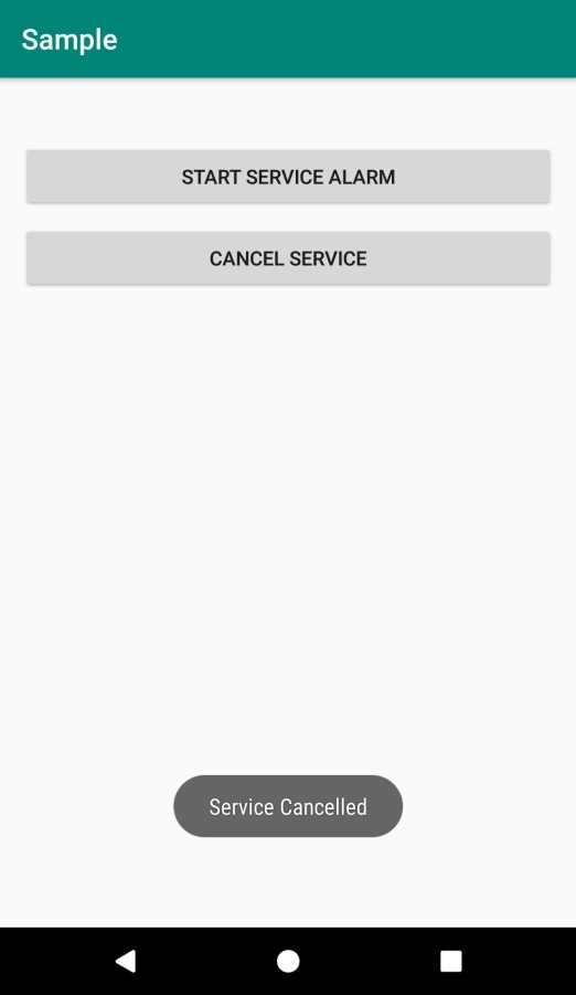 एंड्रॉइड में अलार्म मैनेजर का उपयोग करके सेवा कैसे शुरू करें? 