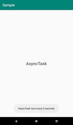एंड्रॉइड में निश्चित समय अंतराल के बाद बार-बार Async कार्य कैसे निष्पादित करें? 