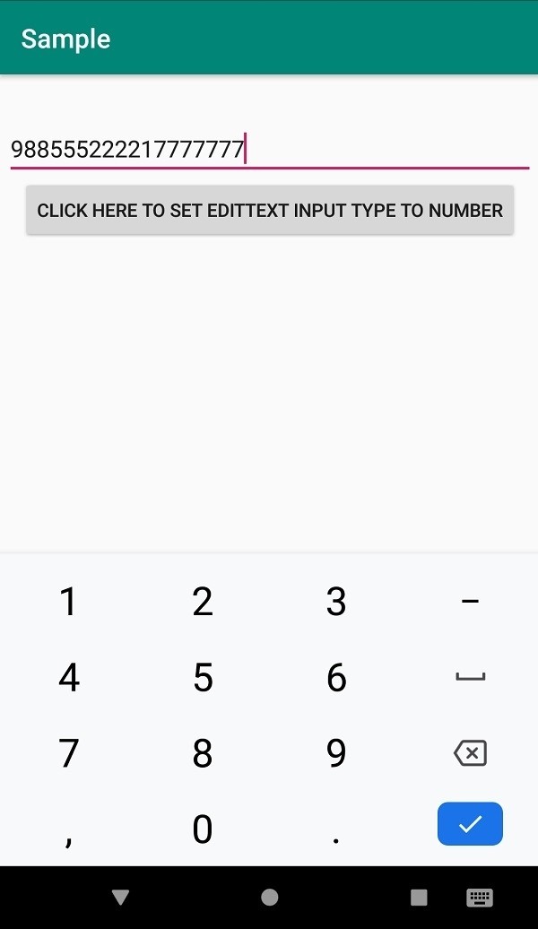 हम प्रोग्रामिक रूप से एंड्रॉइड एडिटटेक्स्ट के लिए इनपुट प्रकार कैसे सेट करते हैं? 