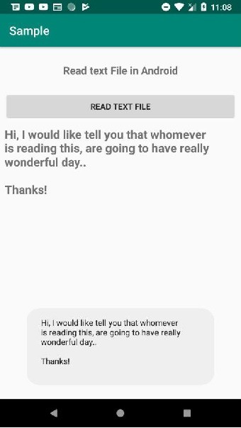 एंड्रॉइड ऐप में एक साधारण टेक्स्ट फ़ाइल कैसे पढ़ें? 