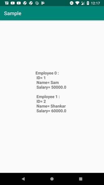 एंड्रॉइड में JSON ऐरे को कैसे पुन:सक्रिय करें? 