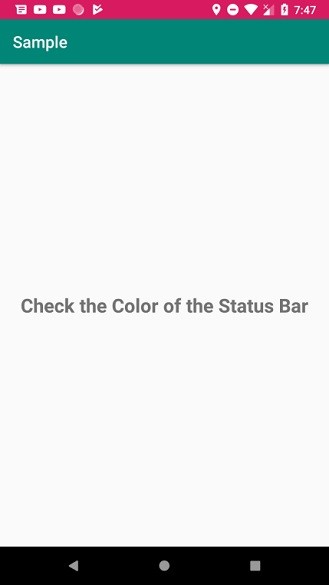 ऐप एंड्रॉइड से मिलान करने के लिए स्टेटस बार का रंग कैसे बदलें? 