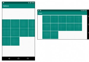 एंड्रॉइड में ग्रिडलाउट फिट स्क्रीन आकार कैसे बनाएं? 