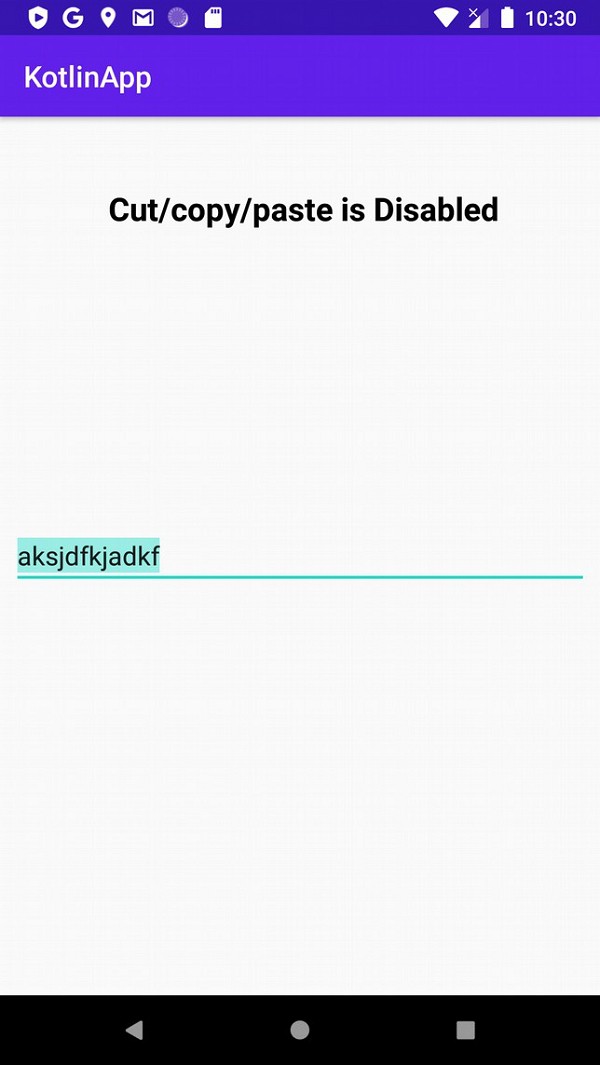 कोटलिन का उपयोग करके एंड्रॉइड ऐप में एडिट टेक्स्ट से कॉपी/पेस्ट को अक्षम कैसे करें? 