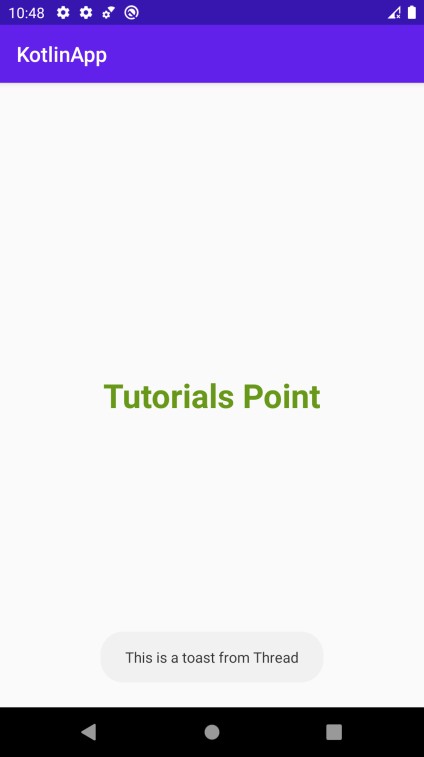 मैं कोटलिन का उपयोग करके एंड्रॉइड में थ्रेड से टोस्ट संदेशों को कैसे प्रदर्शित कर सकता हूं? 