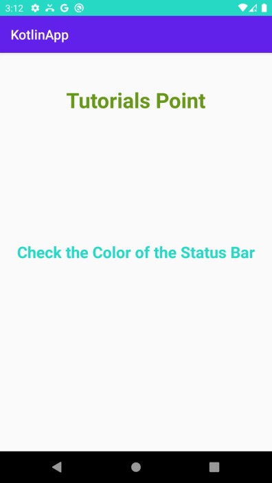 कोटलिन का उपयोग करके ऐप एंड्रॉइड से मिलान करने के लिए स्टेटस बार का रंग कैसे बदलें? 