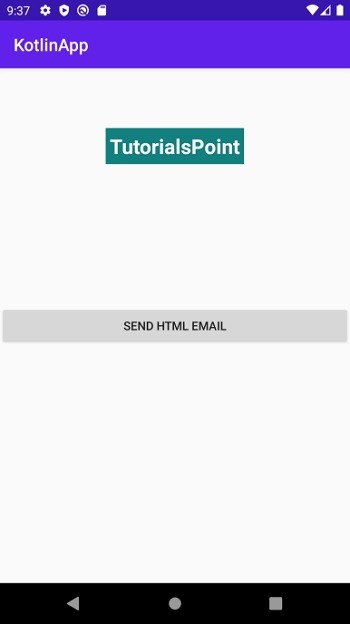 कोटलिन का उपयोग करके एंड्रॉइड ऐप का उपयोग करके HTML ईमेल कैसे भेजें? 