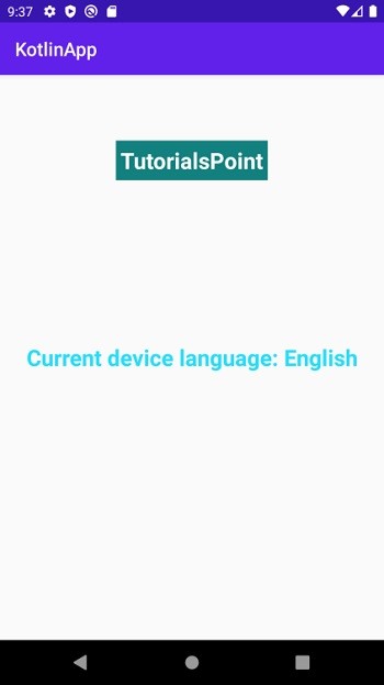 हम कोटलिन का उपयोग करके एंड्रॉइड डिवाइस में वर्तमान भाषा का चयन कैसे कर सकते हैं? 
