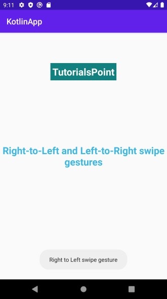 कोटलिन का उपयोग करके एंड्रॉइड पर दाएं से बाएं और बाएं से दाएं स्वाइप जेस्चर को कैसे संभालें? 