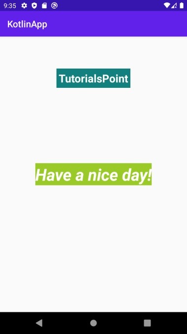 कोटलिन का उपयोग करके एंड्रॉइड में रनटाइम पर टेक्स्ट व्यू की शैली कैसे बदलें? 