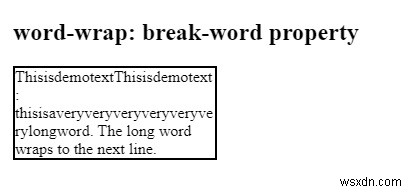 CSS वर्ड-रैप प्रॉपर्टी 