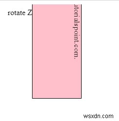 Z-अक्ष 3D CSS3 के साथ रूपांतरित होता है 