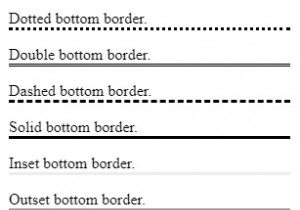 CSS का उपयोग करके नीचे की सीमा की शैली सेट करें 