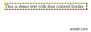 CSS का उपयोग करके चार बॉर्डर का रंग सेट करें 