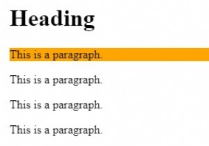 प्रत्येक  p 
 तत्व को स्टाइल करें जो CSS के साथ अपने माता-पिता का एकमात्र बच्चा है 
