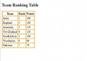 CSS का उपयोग करके टेबल्स में बॉर्डर जोड़ना 