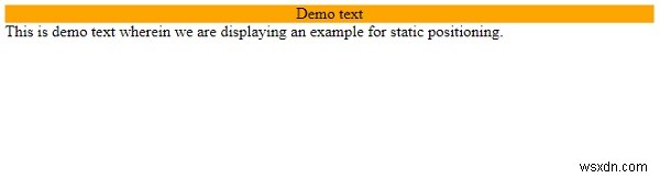 CSS का उपयोग करके स्टेटिक पोजिशनिंग 