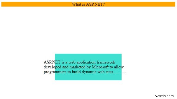 CSS का उपयोग करके फिक्स्ड पोजिशनिंग 