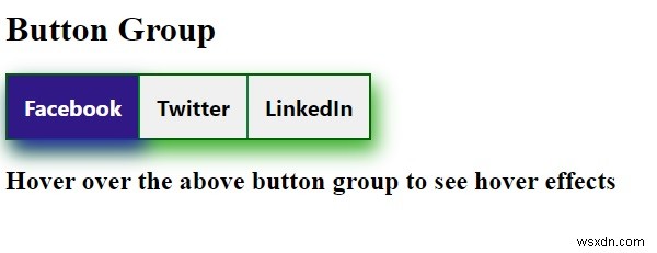 सीएसएस के साथ एक बटन समूह कैसे बनाएं? 