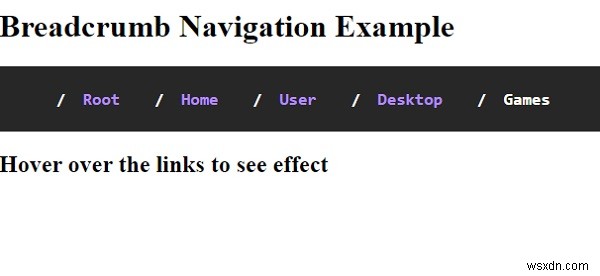 CSS के साथ ब्रेडक्रंब नेविगेशन कैसे बनाएं? 