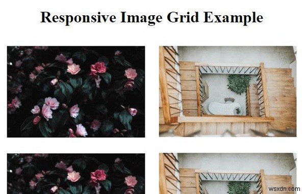 HTML और CSS के साथ एक रेस्पॉन्सिव इमेज ग्रिड कैसे बनाएं? 