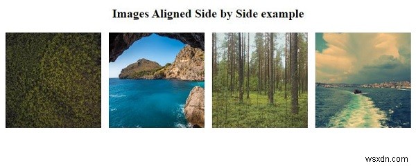 सीएसएस के साथ-साथ छवियों को कैसे संरेखित करें? 