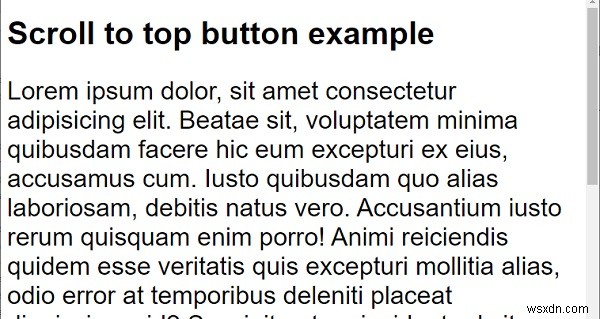 CSS के साथ स्क्रॉल बैक टू टॉप बटन कैसे बनाएं? 
