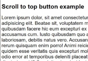 CSS के साथ स्क्रॉल बैक टू टॉप बटन कैसे बनाएं? 