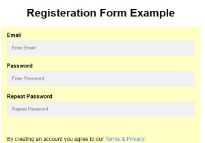 CSS के साथ रजिस्टर फॉर्म कैसे बनाएं? 