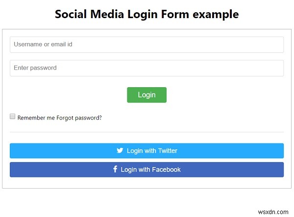 CSS के साथ सोशल मीडिया लॉगिन फॉर्म कैसे बनाएं? 