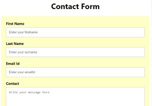 CSS के साथ संपर्क फ़ॉर्म कैसे बनाएं? 