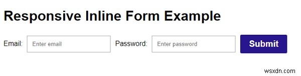 सीएसएस के साथ एक उत्तरदायी इनलाइन फॉर्म कैसे बनाएं? 