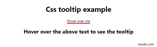 CSS का उपयोग करके टूलटिप बनाना 