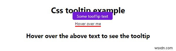 CSS का उपयोग करके टूलटिप बनाना 