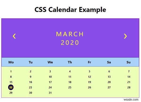 CSS के साथ कैलेंडर कैसे बनाएं? 
