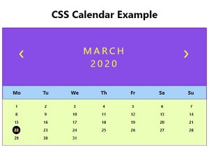 CSS के साथ कैलेंडर कैसे बनाएं? 