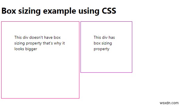 CSS3 बॉक्स की चौड़ाई के साथ बॉक्स-साइज़िंग 