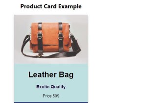 CSS के साथ प्रोडक्ट कार्ड कैसे बनाएं? 