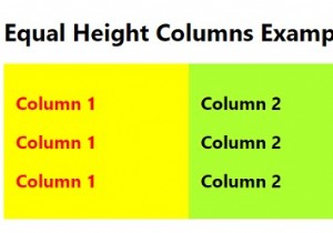 सीएसएस के साथ समान ऊंचाई वाले कॉलम कैसे बनाएं? 