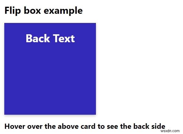 CSS के साथ फ्लिप बॉक्स कैसे बनाएं? 