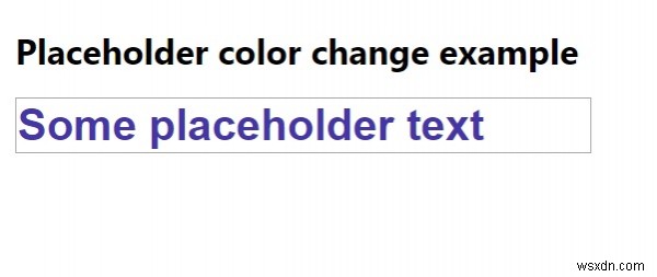CSS के साथ प्लेसहोल्डर एट्रिब्यूट का रंग कैसे बदलें? 