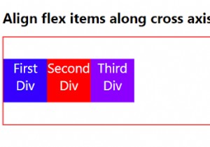 CSS3 का उपयोग करके फ्लेक्स आइटम को क्रॉस एक्सिस के साथ संरेखित करें 