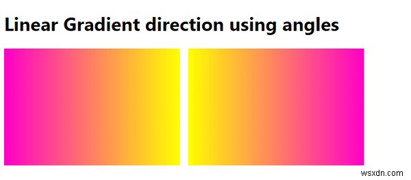 CSS में कोणों का उपयोग करके रैखिक ग्रेडिएंट्स की दिशा निर्धारित करना 