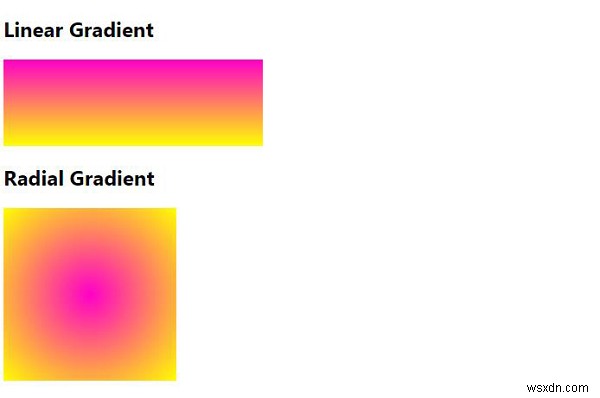 CSS3 के रैखिक और रेडियल ग्रेडिएंट का उपयोग करना 