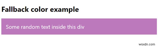 CSS में फ़ॉलबैक रंग घोषित करना 