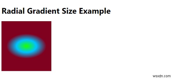CSS का उपयोग करके रेडियल ग्रेडिएंट का आकार निर्धारित करना 