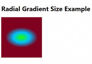 CSS का उपयोग करके रेडियल ग्रेडिएंट का आकार निर्धारित करना 