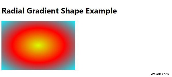 CSS का उपयोग करके रेडियल ग्रेडिएंट का आकार निर्धारित करना 