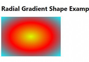 CSS का उपयोग करके रेडियल ग्रेडिएंट का आकार निर्धारित करना 