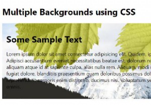 CSS3 के साथ एकाधिक पृष्ठभूमि जोड़ना 